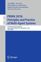 PRIMA 2018: Principles and Practice of Multi-Agent Systems Lecture Notes in Artificial Intelligence