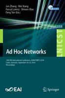 Ad Hoc Networks : 10th EAI International Conference, ADHOCNETS 2018, Cairns, Australia, September 20-23, 2018, Proceedings