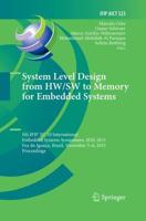 System Level Design from HW/SW to Memory for Embedded Systems