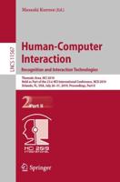 Human-Computer Interaction. Recognition and Interaction Technologies : Thematic Area, HCI 2019, Held as Part of the 21st HCI International Conference, HCII 2019, Orlando, FL, USA, July 26-31, 2019, Proceedings, Part II