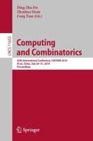 Computing and Combinatorics : 25th International Conference, COCOON 2019, Xi'an, China, July 29-31, 2019, Proceedings