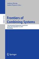 Frontiers of Combining Systems Lecture Notes in Artificial Intelligence