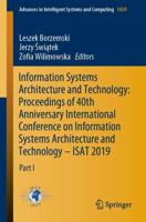 Information Systems Architecture and Technology: Proceedings of 40th Anniversary International Conference on Information Systems Architecture and Technology - ISAT 2019 : Part I