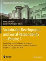 Sustainable Development and Social Responsibility-Volume 1 : Proceedings of the 2nd American University in the Emirates International Research Conference, AUEIRC'18 - Dubai, UAE 2018