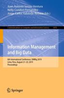 Information Management and Big Data : 6th International Conference, SIMBig 2019, Lima, Peru, August 21-23, 2019, Proceedings