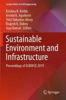 Sustainable Environment and Infrastructure : Proceedings of EGRWSE 2019