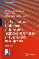 3rd International Conference on Innovative Technologies for Clean and Sustainable Development : ITCSD 2020