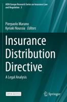 Insurance Distribution Directive : A Legal Analysis