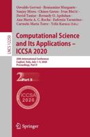 Computational Science and Its Applications - ICCSA 2020 : 20th International Conference, Cagliari, Italy, July 1-4, 2020, Proceedings, Part II