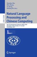 Natural Language Processing and Chinese Computing Lecture Notes in Artificial Intelligence
