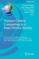 Human-Centric Computing in a Data-Driven Society : 14th IFIP TC 9 International Conference on Human Choice and Computers, HCC14 2020, Tokyo, Japan, September 9-11, 2020, Proceedings