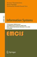 Information Systems : 17th European, Mediterranean, and Middle Eastern Conference, EMCIS 2020, Dubai, United Arab Emirates, November 25-26, 2020, Proceedings