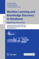 Machine Learning and Knowledge Discovery in Databases: Applied Data Science Track Lecture Notes in Artificial Intelligence