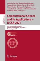 Computational Science and Its Applications - ICCSA 2021 : 21st International Conference, Cagliari, Italy, September 13-16, 2021, Proceedings, Part VI