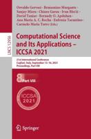 Computational Science and Its Applications - ICCSA 2021 : 21st International Conference, Cagliari, Italy, September 13-16, 2021, Proceedings, Part VIII