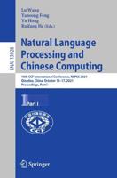 Natural Language Processing and Chinese Computing : 10th CCF International Conference, NLPCC 2021, Qingdao, China, October 13-17, 2021, Proceedings, Part I
