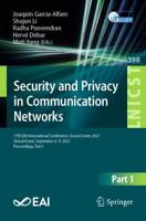 Security and Privacy in Communication Networks : 17th EAI International Conference, SecureComm 2021, Virtual Event, September 6-9, 2021, Proceedings, Part I