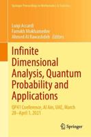Infinite Dimensional Analysis, Quantum Probability and Applications : QP41 Conference, Al Ain, UAE, March 28-April 1, 2021