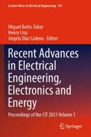 Recent Advances in Electrical Engineering, Electronics and Energy Volume 1