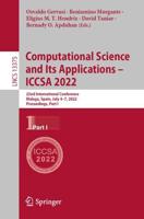 Computational Science and Its Applications - ICCSA 2022 : 22nd International Conference, Malaga, Spain, July 4-7, 2022, Proceedings, Part I