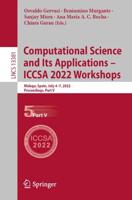 Computational Science and Its Applications - ICCSA 2022 Part V