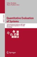 Quantitative Evaluation of Systems : 19th International Conference, QEST 2022, Warsaw, Poland, September 12-16, 2022, Proceedings