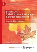 Beyond 2%-NATO Partners, Institutions & Burden Management
