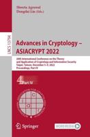 Advances in Cryptology - ASIACRYPT 2022 Part IV