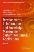 Developments in Information and Knowledge Management for Business Applications. Volume 7