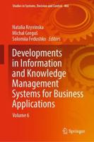 Developments in Information & Knowledge Management for Business Applications. Volume 6