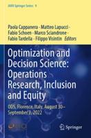 Optimization and Decision Science