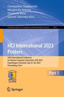 HCI International 2023 Posters Part I