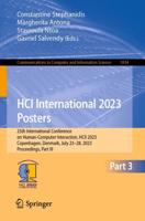 HCI International 2023 Posters Part III