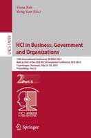 HCI in Business, Government and Organizations Part II