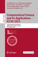 Computational Science and Its Applications - ICCSA 2023