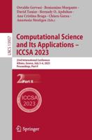 Computational Science and Its Applications - ICCSA 2023 Part II