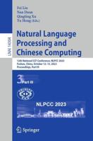 Natural Language Processing and Chinese Computing Part III
