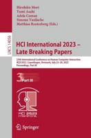 HCI International 2023 - Late Breaking Papers Part III