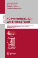 HCI International 2023 - Late Breaking Papers Part IV
