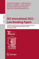 HCI International 2023 - Late Breaking Papers Part VII