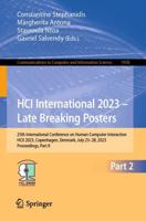 HCI International 2023 - Late Breaking Posters Part II