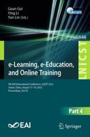 E-Learning, E-Education, and Online Training Part IV