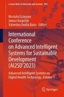 International Conference on Advanced Intelligent Systems for Sustainable Development (AI2SD'2023) Volume 1