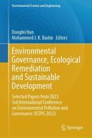 Environmental Governance, Ecological Remediation and Sustainable Development