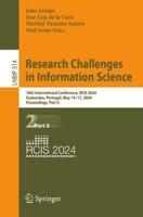 Research Challenges in Information Science Part II