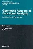 Geometric Aspects of Functional Analysis : Israel Seminar (GAFA) 1992-94