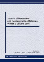 Journal of Metastable and Nanocrystalline Materials: Winter E-Volume 2005