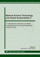 Material Science Technology and Global Sustainability II