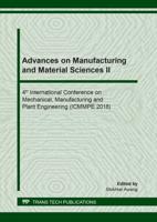 Advances on Manufacturing and Material Sciences II