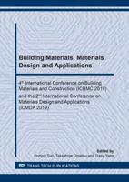 Building Materials, Materials Design and Applications